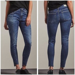 Ag The Farrah High-Rise Skinny Ankle Jeans | Step Hem